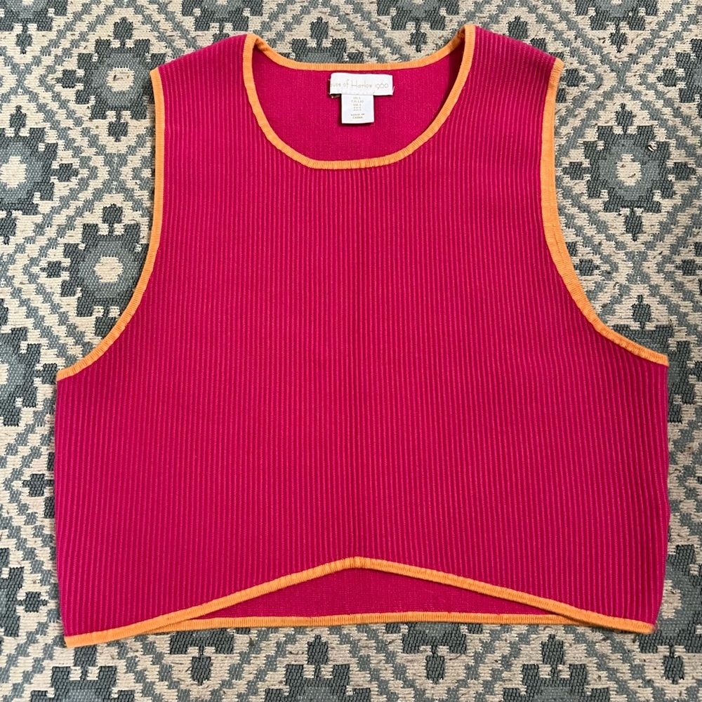 House of Harlow 1960 | Sherbet Ribbed Crop Top